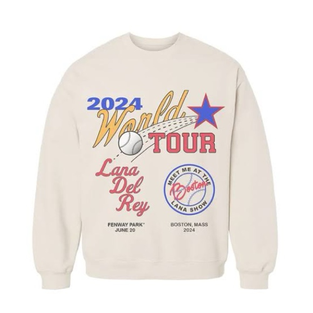 Lana Del Rey 2024 World Tour Boston Fenway Crewneck